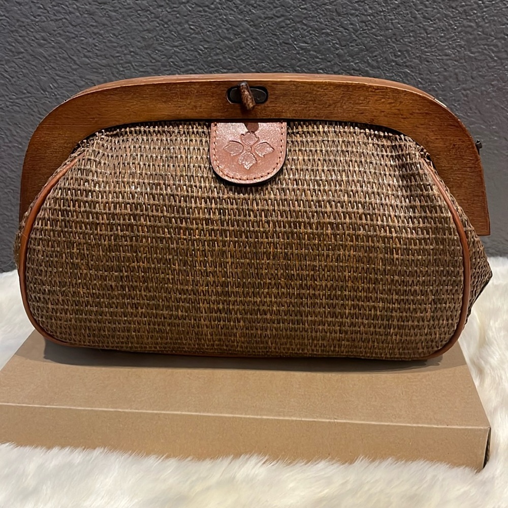 New Patricia Nash raffia collection woven clutch bag purse